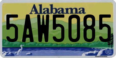 AL license plate 5AW5085