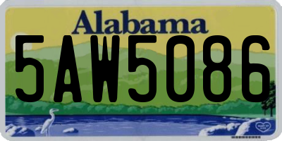 AL license plate 5AW5086