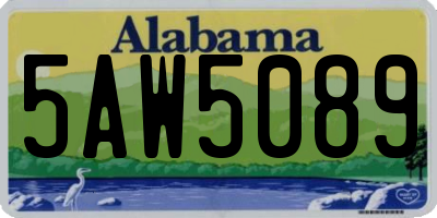 AL license plate 5AW5089