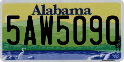 AL license plate 5AW5090