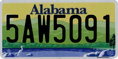 AL license plate 5AW5091