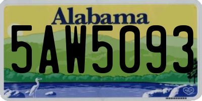 AL license plate 5AW5093