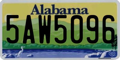 AL license plate 5AW5096