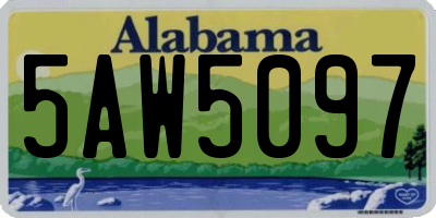 AL license plate 5AW5097