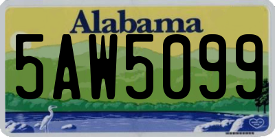 AL license plate 5AW5099