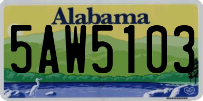 AL license plate 5AW5103