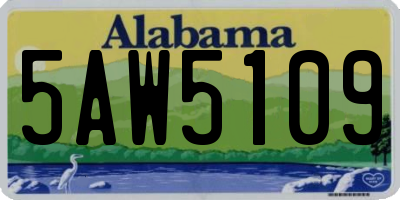 AL license plate 5AW5109