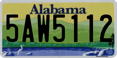 AL license plate 5AW5112