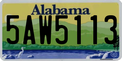 AL license plate 5AW5113