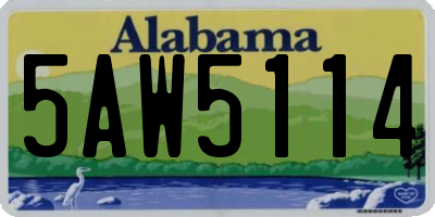 AL license plate 5AW5114