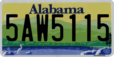 AL license plate 5AW5115