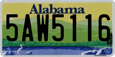 AL license plate 5AW5116