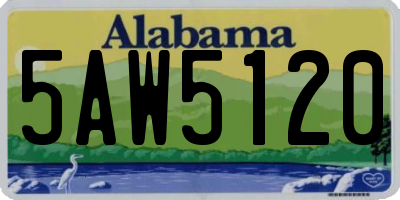 AL license plate 5AW5120