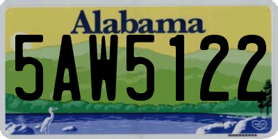 AL license plate 5AW5122