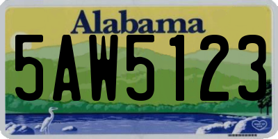 AL license plate 5AW5123