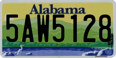 AL license plate 5AW5128