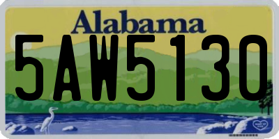 AL license plate 5AW5130