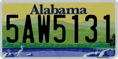 AL license plate 5AW5131