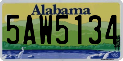 AL license plate 5AW5134