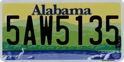 AL license plate 5AW5135