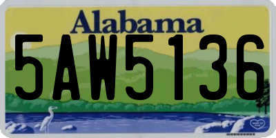 AL license plate 5AW5136