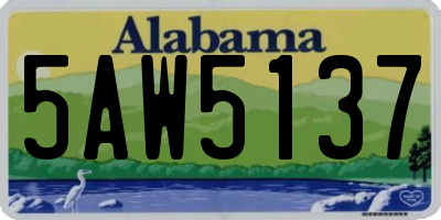 AL license plate 5AW5137