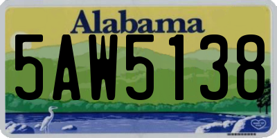 AL license plate 5AW5138