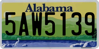 AL license plate 5AW5139