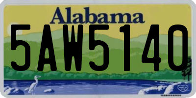 AL license plate 5AW5140