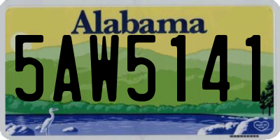 AL license plate 5AW5141