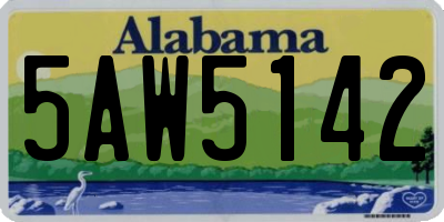 AL license plate 5AW5142