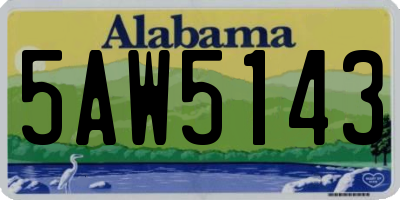 AL license plate 5AW5143