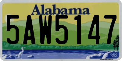 AL license plate 5AW5147