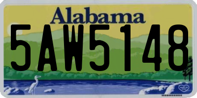 AL license plate 5AW5148