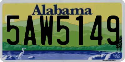 AL license plate 5AW5149