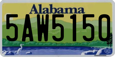 AL license plate 5AW5150