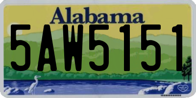 AL license plate 5AW5151