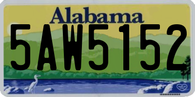 AL license plate 5AW5152