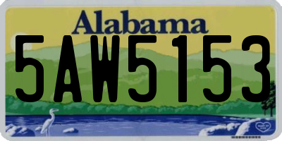 AL license plate 5AW5153