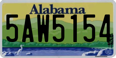 AL license plate 5AW5154
