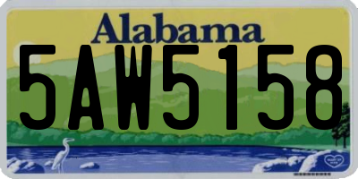 AL license plate 5AW5158