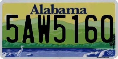 AL license plate 5AW5160