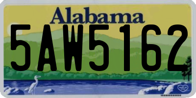 AL license plate 5AW5162