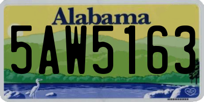 AL license plate 5AW5163