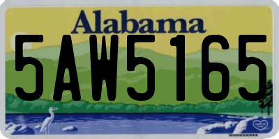 AL license plate 5AW5165