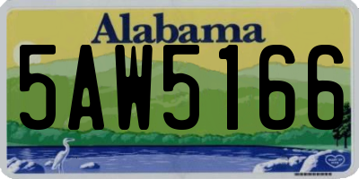 AL license plate 5AW5166