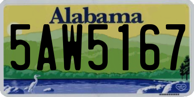AL license plate 5AW5167