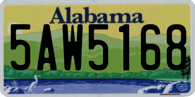 AL license plate 5AW5168