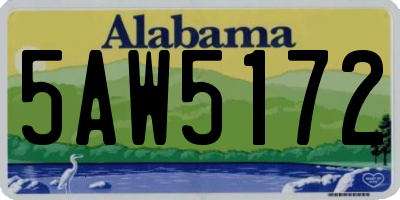AL license plate 5AW5172