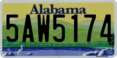 AL license plate 5AW5174